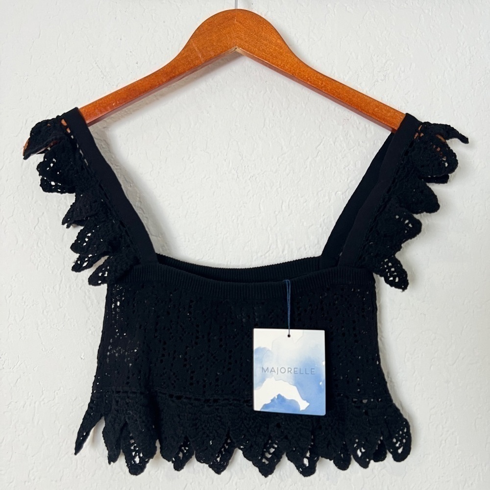 MAJORELLE Karenza Pointelle Crop Top - Picture 2 of 6